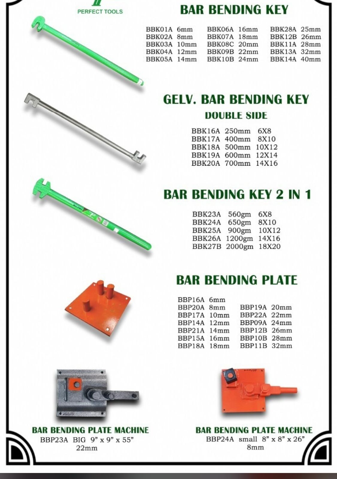 Bar Bending Key